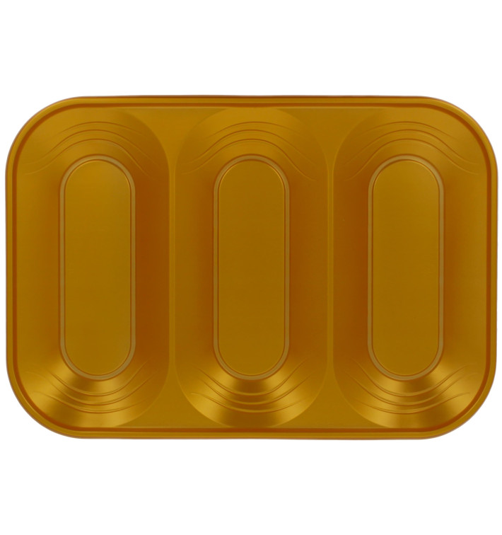 Bandeja de Plastico PP "X-Table" 3C Oro 330x230mm (30 Uds)