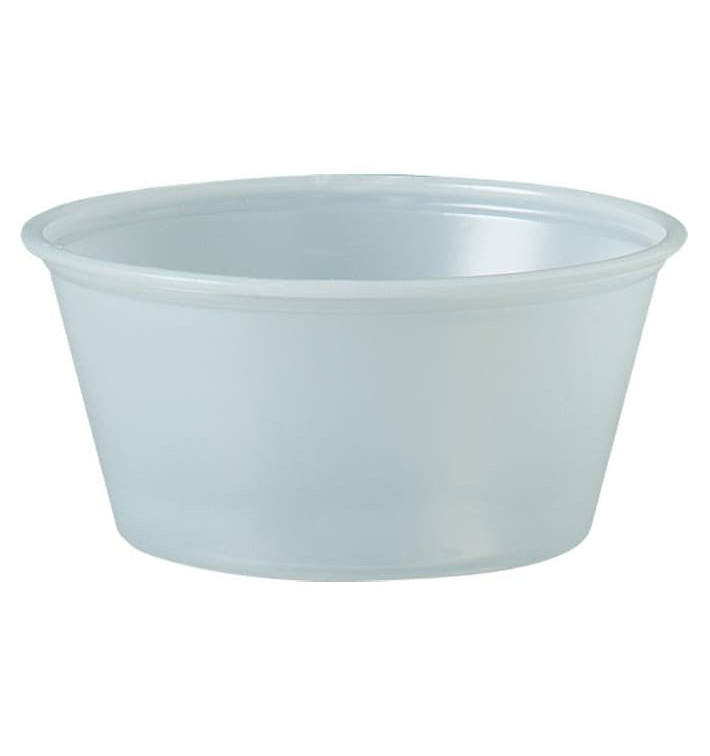 Tarrina de Plastico PS para Salsas 100ml Ø74mm (2500 Uds)