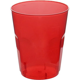 Vaso Plastico Chupito "Diamant" PS Cristal Rojo 50ml (20 Uds)