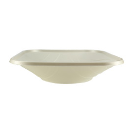 Bol de Plastico PP "X-Table" Cuadrado Perla 180x180mm (8 Uds)