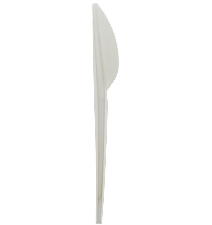 Cuchillo Biodegradable PLA Blanco 175mm (600 Uds)