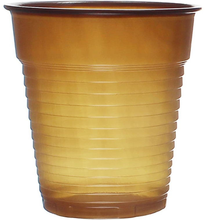 Vaso de Plastico PS Vending Marrón 166ml (100 Uds)