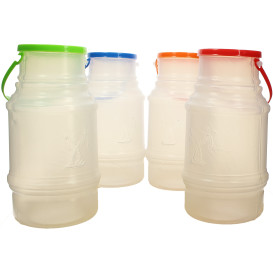 Garrafa Transp. Translúcida con Asa 1000 ml (10 Uds)