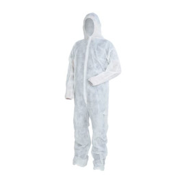 Mono TST PP Capucha y Cierre Velcro Talla XXL Blanco (50 Uds)