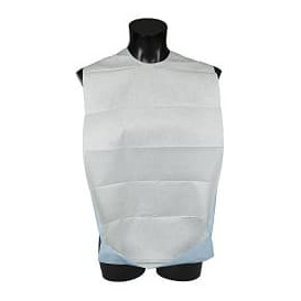Babero Adulto con Bolsillo Blanco Económico 36x65cm (500 Uds)