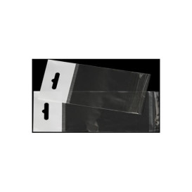 Bolsas de Plastico Biorientado con Solapa Adhesiva, Refuerzo y Eurotaladro 6,5x17 cm G-160 (100 Uds)