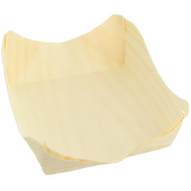 Bandeja de Hojuela de Pino 100x100x35mm (100 Uds)