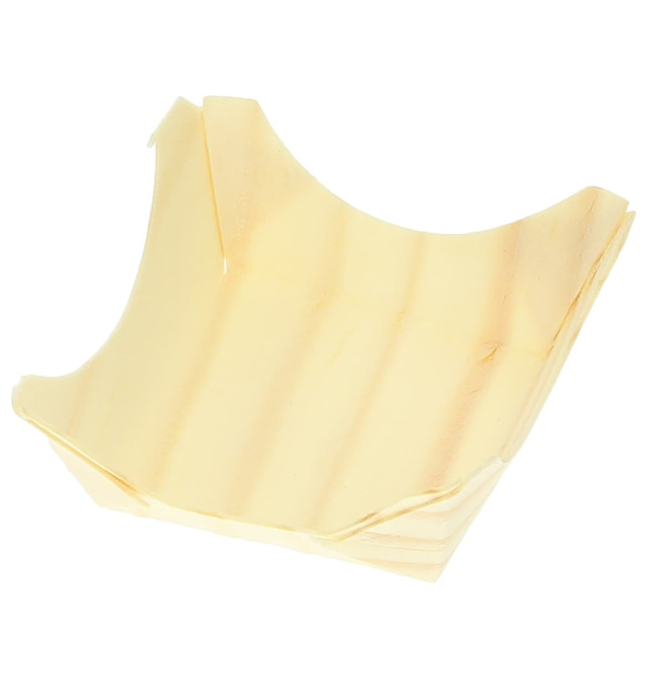 Bandeja de Hojuela de Pino 60x60x25mm (100 Uds)