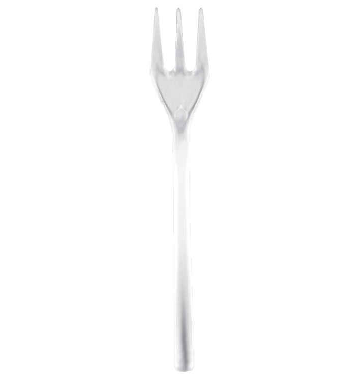 Minitenedor Plastico Degustacion Transp. 100 mm (50 Uds)