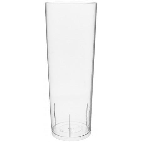 Vaso Tubo de Plástico Cristal PS 300 ml (500 Uds)