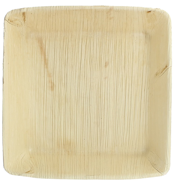 Plato Hondo Cuadrado Hoja de Palma 16x16cm (25 Uds) Plato Hondo Cuadrado Hoja de Palma 16x16cm (25 Uds)