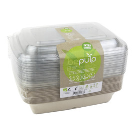 Kit Envases Caña de Azúcar+tapa 230x160x60mm (6 Kits)