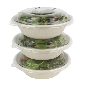 Tapa Cúpula de Plastico Transp. para Bol 1000ml Ø21cm (75 uds)