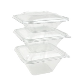 Bol de Plástico PET Impression 750ml 170x170x50mm (50 Uds)