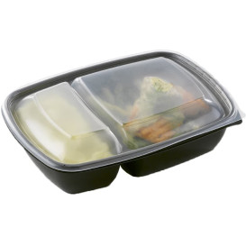 Envase PP Negro 2C + tapa 230x170x70mm (90 Uds)