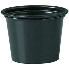 Tarrina de Plastico PP Salsas Negro 30ml Ø48mm (2500 Uds) 