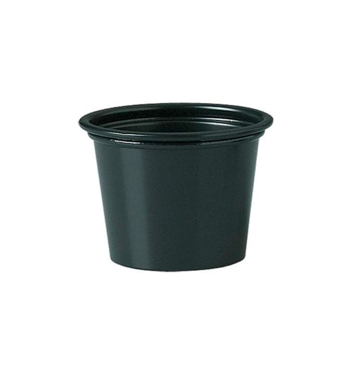 Tarrina de Plastico PP Salsas Negro 30ml Ø48mm (2500 Uds) 