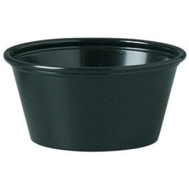 Tarrina de Plastico PP para Salsas Negro 60ml Ø66mm (2500 Uds) 
