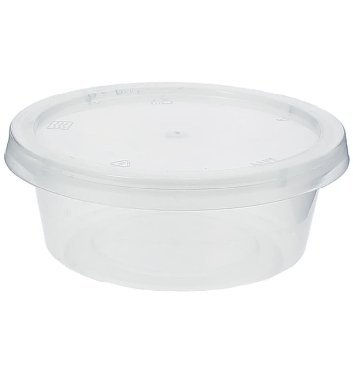 Tarrina Plastico Salsas con Tapa 85ml (100 Uds)