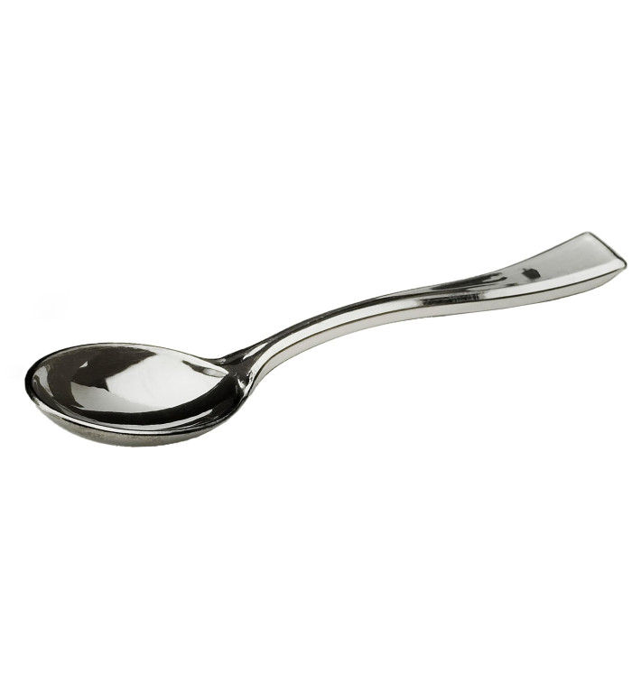 Cucharilla de Plastico Metalizado 130mm (100 Uds)