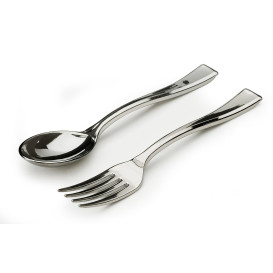 Cucharilla de Plastico Metalizado 130mm (100 Uds)