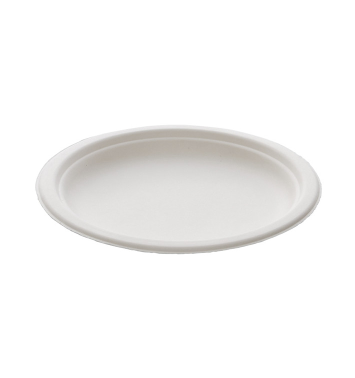 Plato Caña de Azucar Blanco Ø180mm (25 Uds)