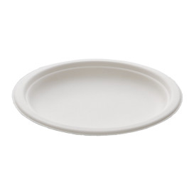 Plato Caña de Azucar Blanco Ø180mm (500 Uds)
