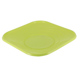 Plato de Plastico PP "X-Table" Cuadrado Lima 180mm (120 Uds)