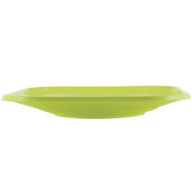 Plato de Plastico PP "X-Table" Cuadrado Lima 230mm (8 Uds)