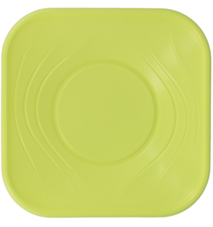 Bol de Plastico PP "X-Table" Cuadrado Lima 180x180mm (8 Uds)