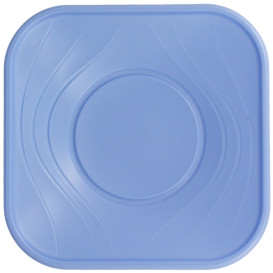 Plato de Plastico PP "X-Table" Cuadrado Violeta 180mm (8 Uds)