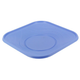 Plato de Plastico PP "X-Table" Cuadrado Violeta 180mm (8 Uds)