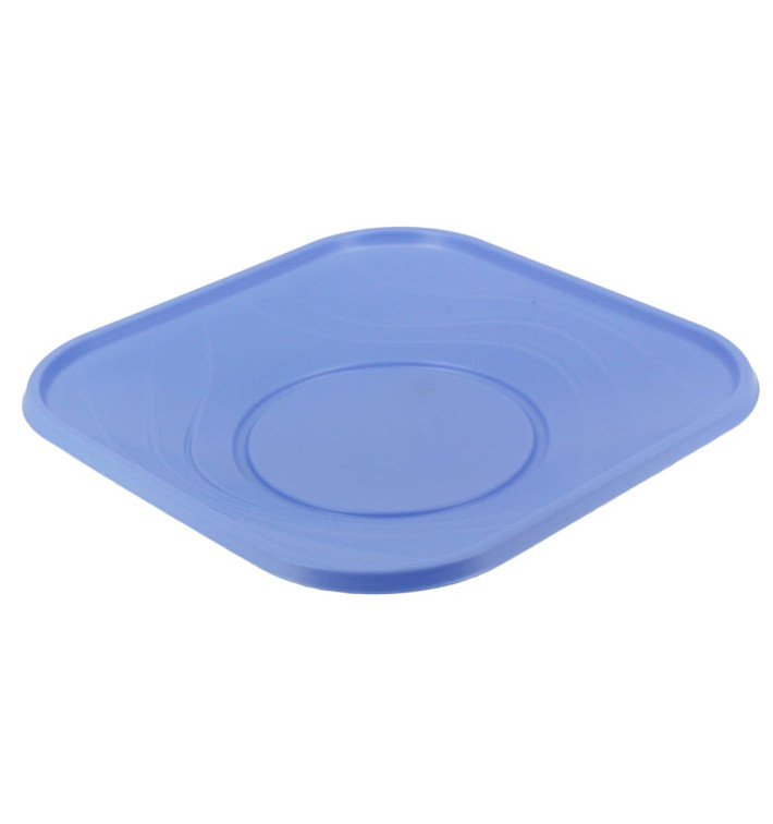 Plato de Plastico PP "X-Table" Cuadrado Violeta 180mm (8 Uds)