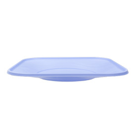 Plato de Plastico PP "X-Table" Cuadrado Violeta 230mm (120 Uds)