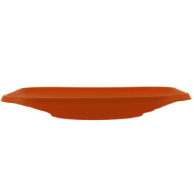 Plato de Plastico PP "X-Table" Cuadrado Naranja 180mm (8 Uds)