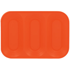 Bandeja de Plastico PP "X-Table" 3C Naranja 330x230mm (30 Uds)