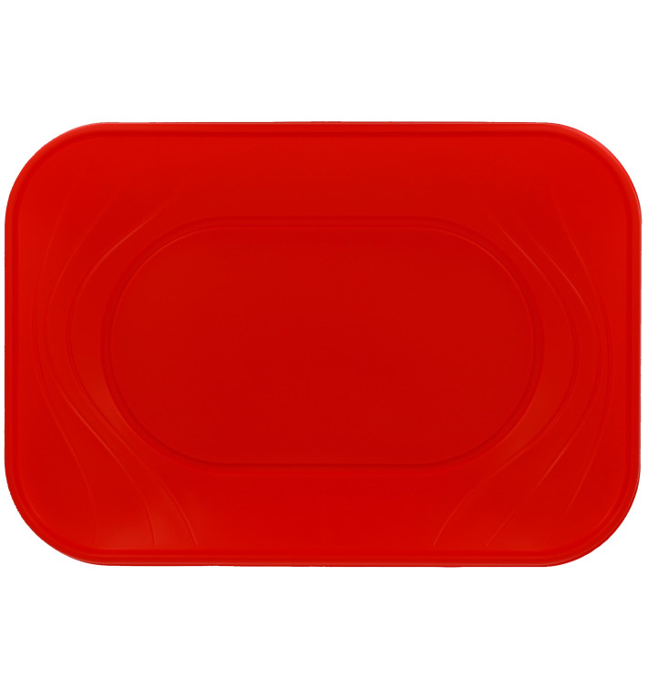 Bandeja de Plastico PP "X-Table" Rojo 330x230mm (2 Uds)