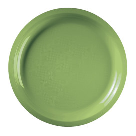 Plato de Plastico Verde Lima Round PP Ø290mm (300 Uds)