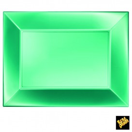 Bandeja Plastico Verde Nice Pearl PP 345x230mm (60 Uds)