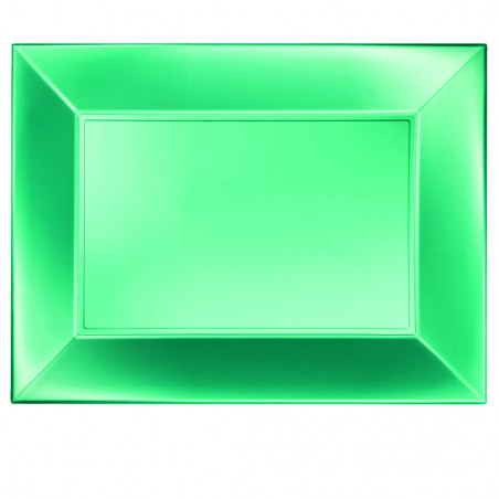 Bandeja Reutilizable PP Verde Nice Pearl 34,5x23cm (60 Uds)