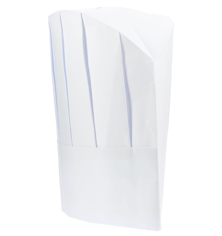 Gorro Cocinero Continental  Papel  Blanco (100 Uds)