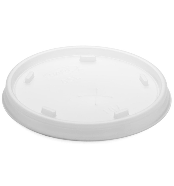 Tapa de plastico PS Translúcida con Cruz Ø8,1cm (100 Uds)