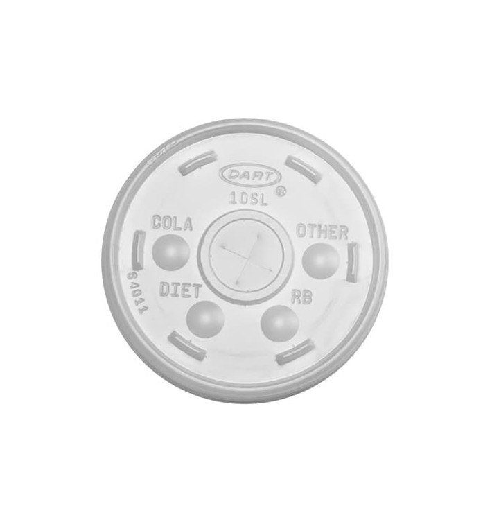 Tapa de Plástico PS Cruz para Vaso FOAM Ø9,4cm (100 Uds)