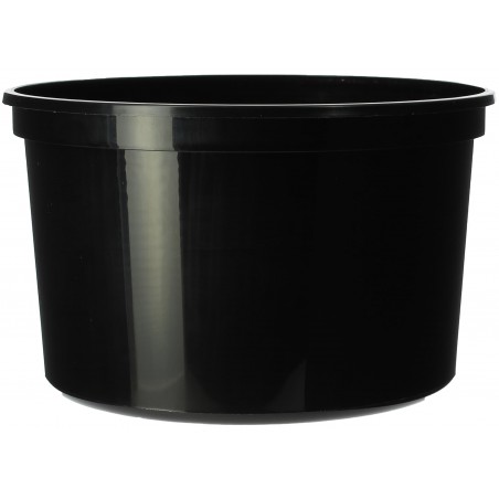 Tarrina de Plástico PP Negra 500ml Ø11,5cm (500 Uds)