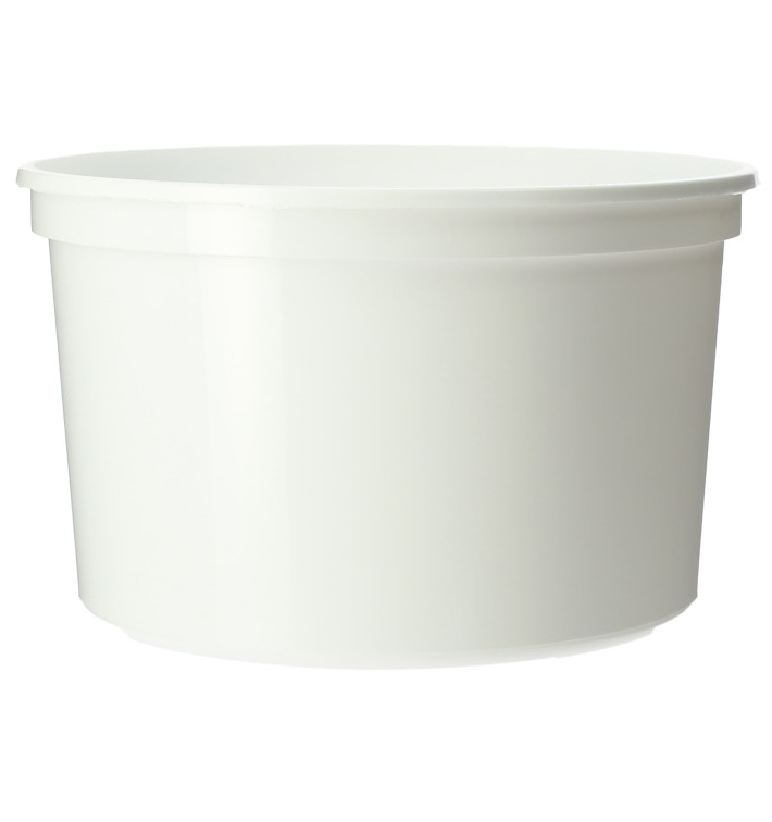Tarrina de Plastico Blanca PP 500ml Ø11,5cm (50 Uds)