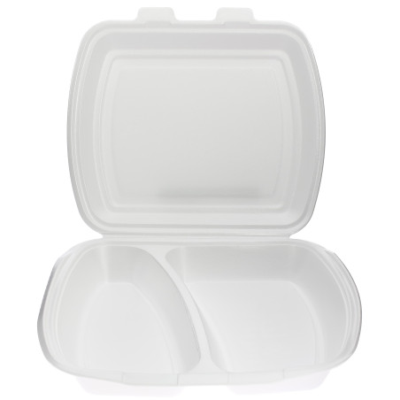 Envase Foam MenuBox 2 C. Blanco 240x210x70mm (125 Uds)