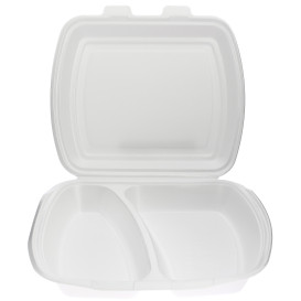 Envase Foam MenuBox 2 C. Blanco 240x210x70mm (250 Uds)