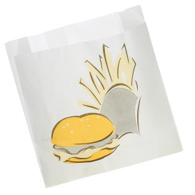 Bolsa Hamburguesa Antigrasa 15+5x16cm (1000 Unidades)