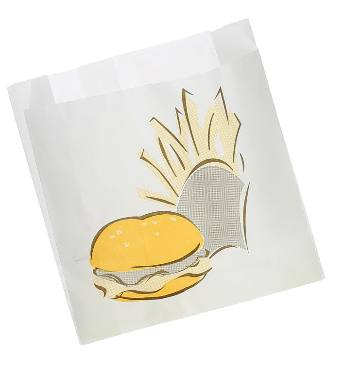 Bolsa Hamburguesa Antigrasa 15+5x16cm (1000 Unidades)