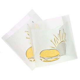 Bolsa Hamburguesa Antigrasa 15+5x16cm (1000 Unidades)